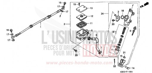 MAITRE-CYLINDRE FREIN AR. NSR125RY de 2000